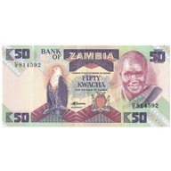 Banknot, Zambia, 50 Kwacha, Undated (1986-88), KM: