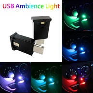 Przenośne oświetlenie nocne USB C RGB LED we wnętrzu samochodu Kolorowa