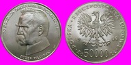 50000 zł JÓZEF PIŁSUDSKI 1988 - SREBRO / 737