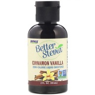 NOW Foods Better Stevia Cynamon i Wanilia 59 ml