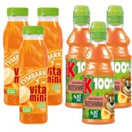 Sok Tymbark Vitamini Banan Kubuś 100% Brzoskwinia 6x 300ml