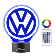 Lampka Nocna 3D Led AUTO Volkswagen Logo IMIĘ Graw