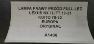 light right front FULL LED LEXUS NX and LIFT 17-21 original KOITO 78-33