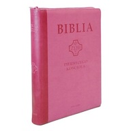 Biblia pierwszego Kościoła różowa z paginatorami Praca zbiorowa
