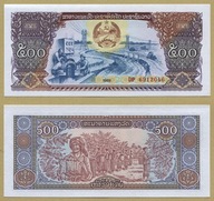 -- @ LAOS 500 KIP 1988 DP P31a UNC