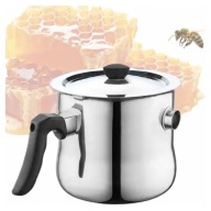 FAZÉK TARTÁLY 2L VIASZ OLVASZTÓ OLVASZTÓTÉGELY FEDŐVEL ROZSDAMENTES