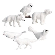 Súprava miniatúrnych zvieracích modelov domčeka pre bábiky 6 kusov