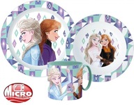 Zestaw do Jedzenia Talerz Miska Kubek KRAINA LODU FROZEN DISNEY Dziecięcy