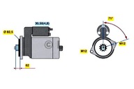 TOUAREG 7L 2.5 TDI BPE ŠTARTÉR 12V 0001125607