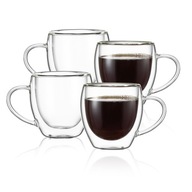 CnGlass szklana filiżanka do kawy i herbaty z podwójnymi ściankami 150 ml 4 szt