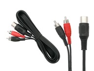 Kabel wtyk DIN 5pin 5p-2x wtyk RCA cinch 2,5m(0684