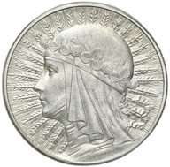 II RP. 5 złotych Głowa Kobiety 1932 bez znaku