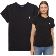 t-shirt polo ralph lauren premium damska koszulka czarna małe logo