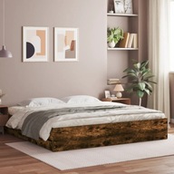 Rama łóżka z szufladami, przydymiony dąb, 160x200 cm