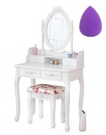 Kozmetický toaletný stolík so zrkadlom TL01 taburetka farby + ZADARMO Deň detí