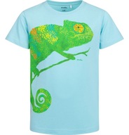 T-shirt chłopięcy Koszulka dziecięca Bawełna 140 niebieski Kameleon Endo