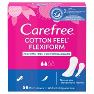 CAREFREE Cotton Feel Flexiform Wkładki higieniczne bezzapachowe, 56szt.