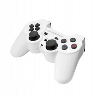 BEZDRÔTOVÝ GAMEPAD PAD PC/PS3 VIBRÁCIE biely