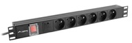 LISTWA ZASILAJĄCA RACK PDU 19" LANBERG 1U 16A 6