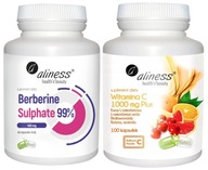 Aliness Berberín Sulphate + Vitamín C 1000 Plus Antioxidant Glukóza