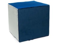 Farebná kocka 40X40cm štvorcová modrá taburetka