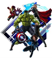 Samolepky na stenu tapeta avengers superhrdinovia hulk iron thor kapitán