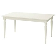 IKEA INGATORP Rozkladací stôl biely 155/215x87 cm