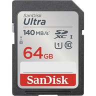 SANDISK ULTRA SDXC UHS-I 64GB 140MB/s KARTA PAMIĘCI