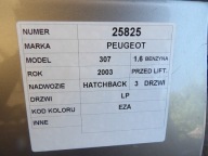 Peugeot 307 dvere predné Ľavé HB 3D lak. EZA