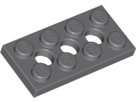 LEGO 3709b Płytka 2x4 szara ciemna dbg 2szt