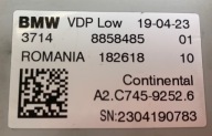 BMW G26 G31 G32 module control unit springing VDP 8858485
