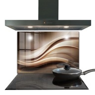 Sklenený kuchynský panel vlna energie abstrakcie