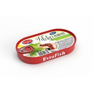 1x 170g EVRAFISH Filet z makreli w sosie pomidorowym z oliwkami i kaparami