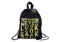 Worko - batoh školský vak na topánky WF taška plátno čierna Never Look Back