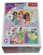 Puzzle TREFL 15 + 15 - 2w1 - DISNEY PRINCESS KSIĘŻNICZKI !!!!