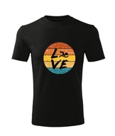 Koszulka T-shirt dziecięca D596 LOVE SWIMMING czarna rozm 110