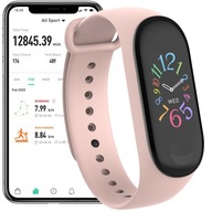 Smartband Zegarek opaska smart sportowa Fitband SB-50 damski różowy pasek