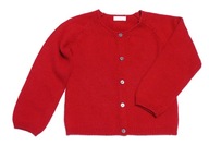 NEXT teplý sveter kardigan červený pre príležitosti akryl-wool 98-104