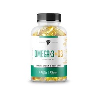 Trec OMEGA 3 + D3 90 kaps EPA DHA 2000 iu kyseliny
