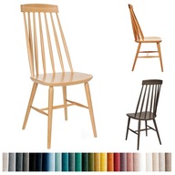Krzesło drewniane HELENA rustykalne ze szczebelkami retro różne kolory