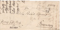 ZŁOTÓW -FLATOW -list z 1858 roku do BYDGOSZCZ -BROMBERG