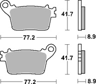 Brzdové doštičky SBS 834HF KH436 Street Ceramic farba čierna