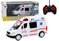 Diaľkovo ovládaná ambulancia RC ambulancie Svetlá Zvuky Biela