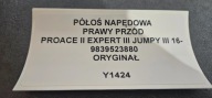 semi-axis NAPEDOWA right front PROACE II EXPERT III JUMPY III 16- 9839523880