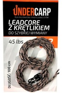 Leadcore Under Carp z krętlikiem do szybkiej wymiany 45lbs 100cm Brązowy