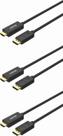 Kabel Unitek DisplayPort 1.2 na HDMI 4K 60Hz 1.8m czarny x3
