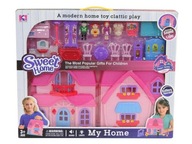 Ružový domček pre bábiky Príslušenstvo Hračky pre dievčatá Elegantný domček Lali