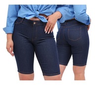 KRÓTKIE SPODENKI jeansowe damskie BERMUDY przed kolano dżinsowe 44 XXL FIRI