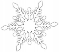 Naklejka nalepka Śnieżynka Płatek śniegu Gwiazdka Święta na szybę okno 20cm