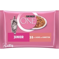 PURINA ONE JUNIOR saszetki dla kociąt zestaw 4x85g